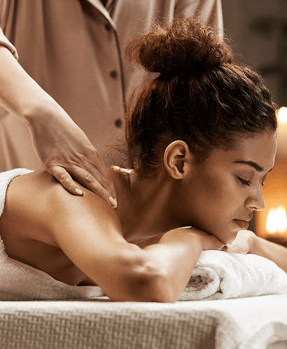 Girl receiving a massage